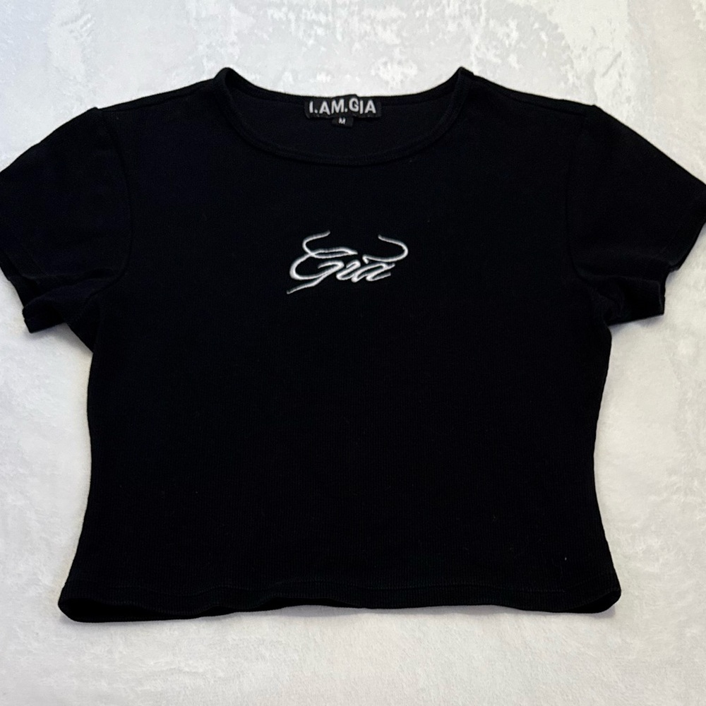 I.AM.GIA Vintage Black Crop Top